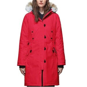 Canada Goose Vibrant Red Snow Jacket with Fur Hood